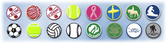 Fund Raising Sports PVC Buttons