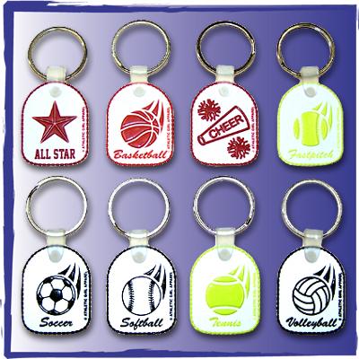 Sports Keychains with Split Ring