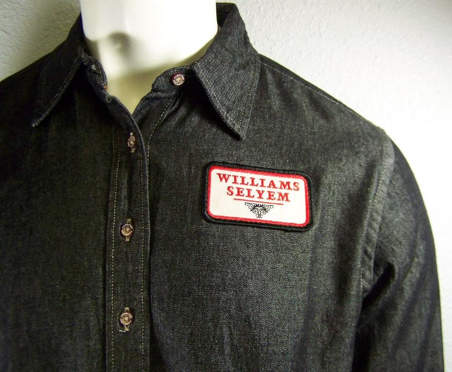 Williams Seyer Emb patch on shirt