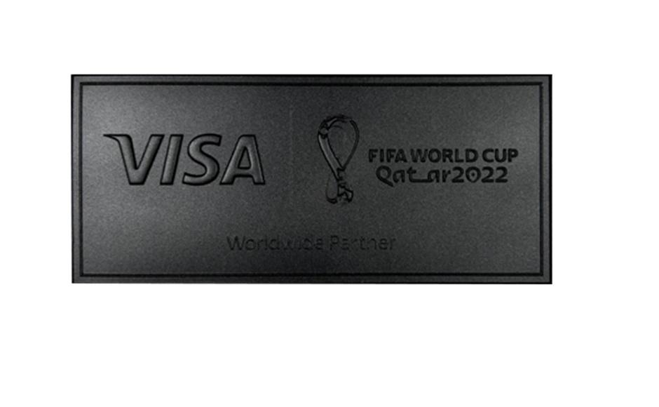 Usa 2d pvc heat seal labels. Visa Qatar World Cup pvc label.