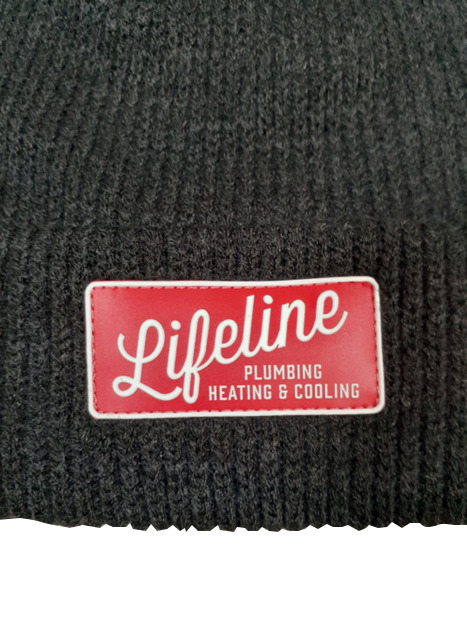 Lifeline. Promo products. USA 2d pvc labels. Lifeline sew on cap patch. Patches and Labels. Lifeline 2d pvc cap patch.