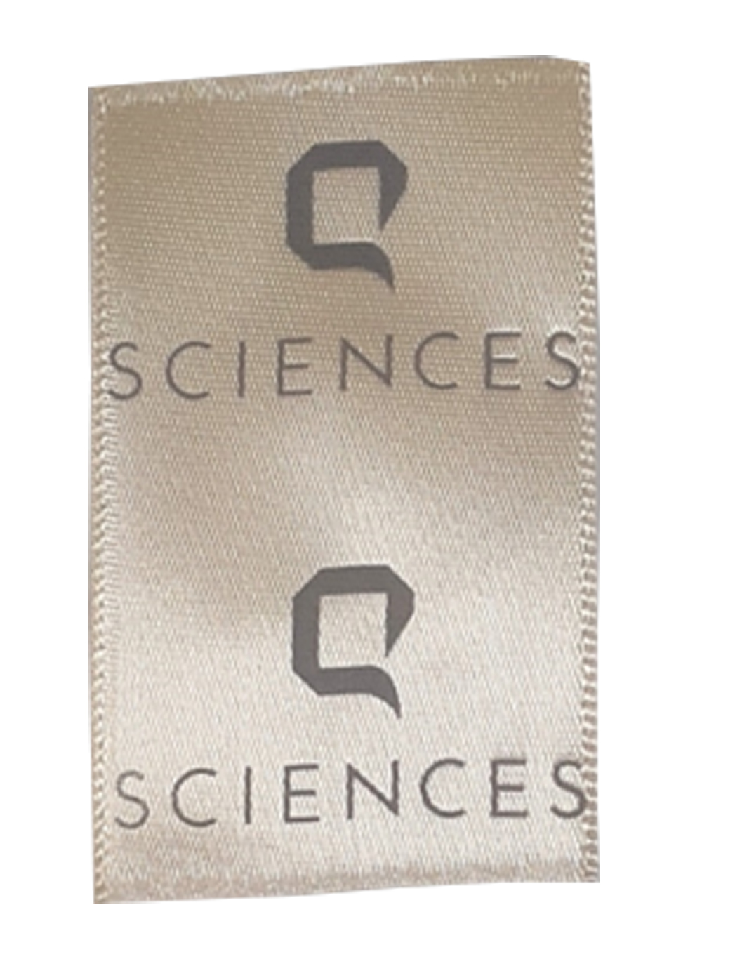 Promo Products. USA Print on Woven. Rush Q Sciences print on beanie label. Patches and Labels. USA Print on Woven. Custom sew on woven label.