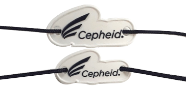 Cepheid pvc shoe charm. Promo Products. 2d pvc labels. Custom Cepheid shoe lace bite.