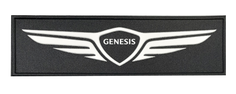 Genesis pvc label. Promoproducts. 2d usa labels. Sew on cap label. Patches and Lsbels. Usa pvc labels. Sew on Genesis cap label.