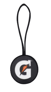 Custom Gatorade zipper pull for bags and jackets